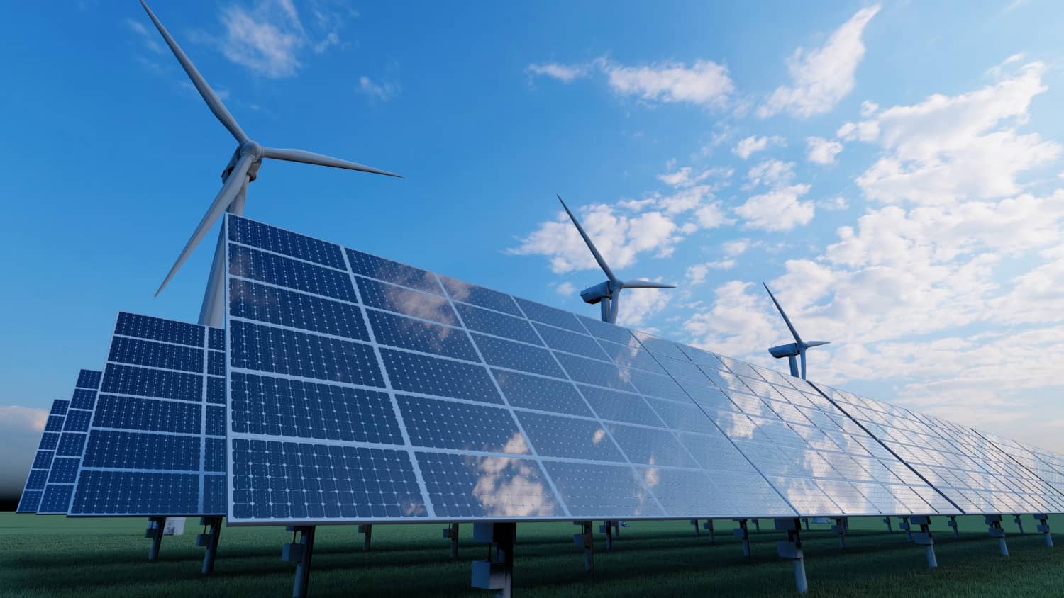 Generación de energía renovable a partir de paneles solares y aerogeneradores