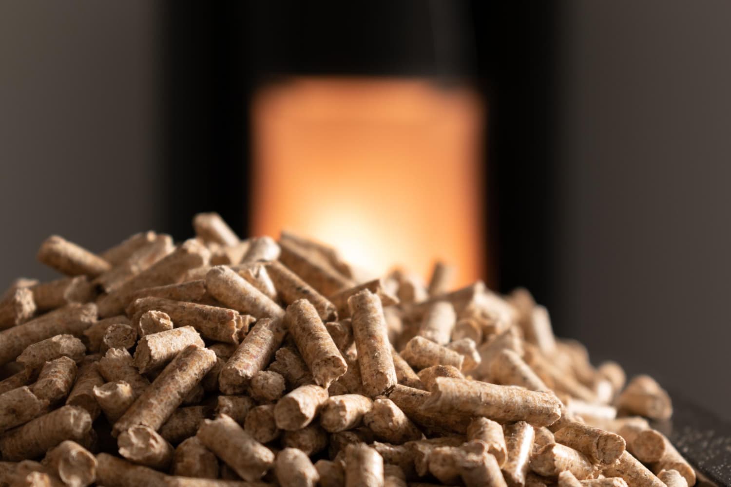 Chimenea de biomasa en entorno rural